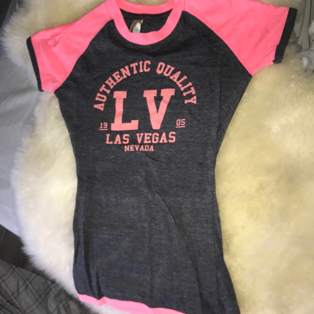 Grey and pink shirt from Las Vegas